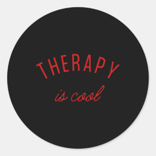 Therapie is cool geestelijke gezondheidsproblemen  ronde sticker