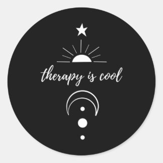 Therapie Is Cool Zelfbewustzijn Geestelijke Gezond Ronde Sticker