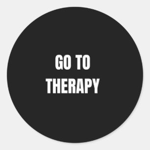 Therapie is een reis naar genezing ronde sticker