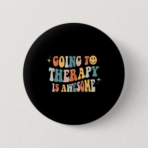 Therapie is Geweldige mentaal gezondheidsbewustzij Ronde Button 5,7 Cm