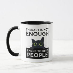 Therapie Is Niet Voldoende - Ik Moet Mensen Bijten Mok