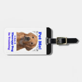 Therapie label hondentraining bagagelabel (Voorkant horizontaal)