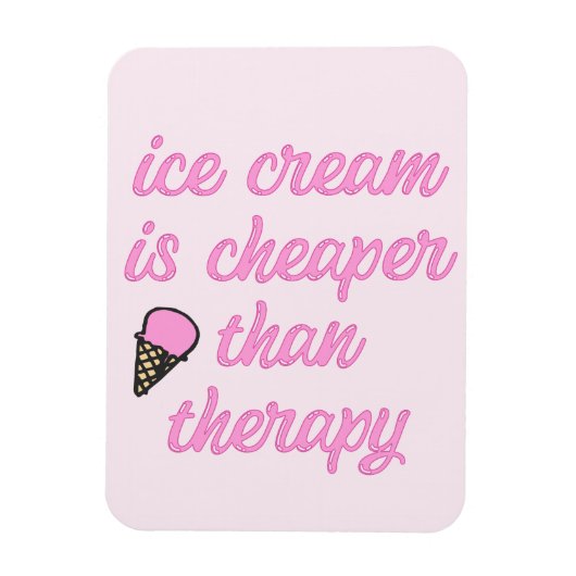 Therapie met ijs - Funny Summer Quote Magneet (Verticaal)