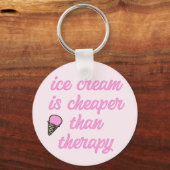 Therapie met ijs - Funny Summer Quote Sleutelhanger (Voorkant)