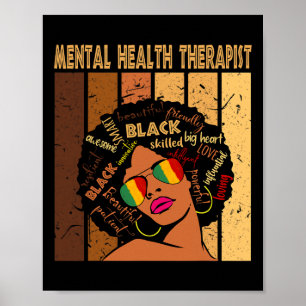 Therapie met psychische aandoeningen Afro-vrouwen Poster