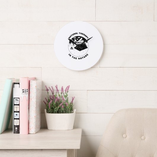 Thérapie naturelle dans la nature horloge murale (Salle de lecture)
