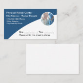 Thérapie physique Cartes de rendez-vous Médicales (Devant / Derrière)