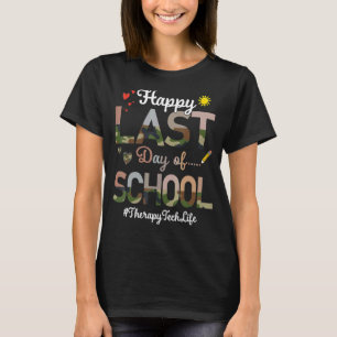 Therapie Tech Happy Last Day School Camo Print T-shirt