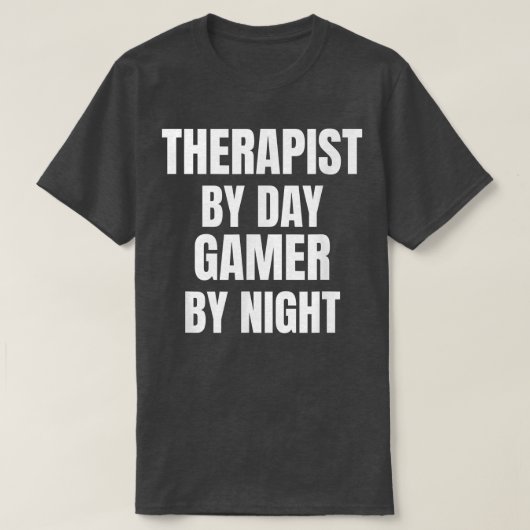 Therapie tegen dag gamer bij nacht t-shirt (Design voorkant)
