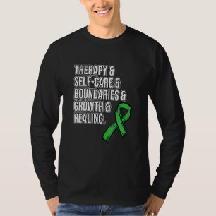 Therapie Zelfzorg Mental Health Awareness Groen Gr T-shirt