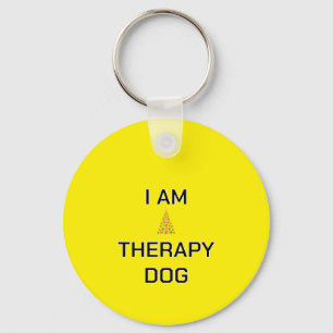 Therapiehond Eenvoudig Kerstmis aangepaste hondenn Sleutelhanger