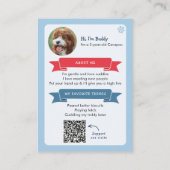 Therapiehond Foto Huisdier Handelskaart, QR-code Contactkaartje (Achterkant)