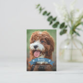 Therapiehond Foto Huisdier Handelskaart, QR-code Contactkaartje (Staand voorkant)