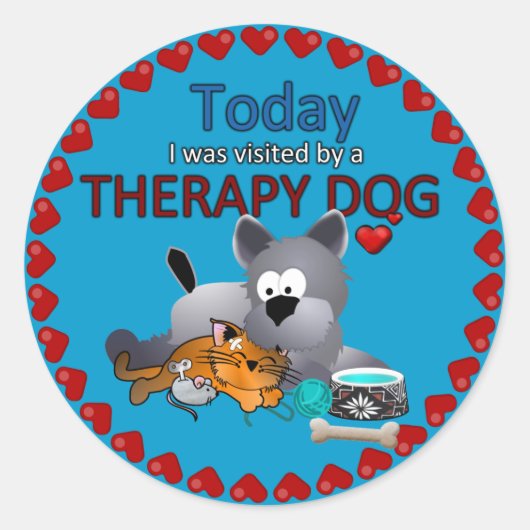 Therapiehond Souvenir Sticker (Voorkant)