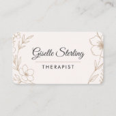 Therapist Botanical Florist QR Code Professional Visitekaartje (Voorkant)