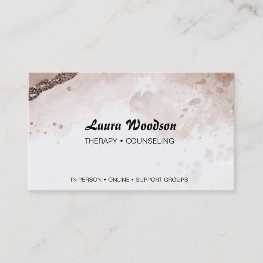 Therapist Counselor Abstract Watercolor Shapes Visitekaartje (Voorkant)