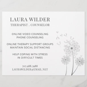 Therapist Counselor Online Flyer