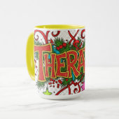 Therapist- Cute Festive Professionals Mug Mok (Voorkant links)