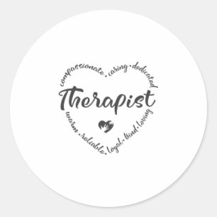 Therapist, gedrags-, psycholoog ronde sticker