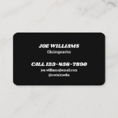 Therapist in het Chiropraktijk Manual Visitekaartje (Achterkant)