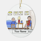 Therapist, psycholoog - Vrouw Keramisch Ornament (Links)