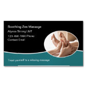 Thérapiste de massage des pieds Cartes de visite m (devant)