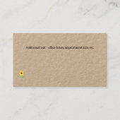 Thérapiste moderne Carte de visite de tournesol (Dos)