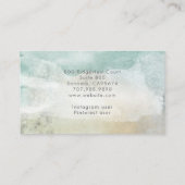 Therapistische adviseur Serene Abstracte Waterverf Visitekaartje (Achterkant)