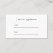 Therapistische chiropractor-Benoeming Afsprakenkaartje (Achterkant)