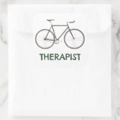 Therapistische fiets vierkante sticker (Tas)