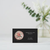 Therapistische spa Succulent Yoga Healing QR Code Visitekaartje (Staand voorkant)