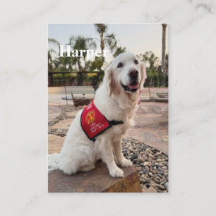 Therapy Dog Trading Kaart voor Therapy Dog Visits Contactkaartje