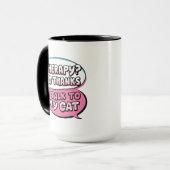 Therapy? No Thanks, I Talk to My Cat Comic Design Mok (Voorkant links)