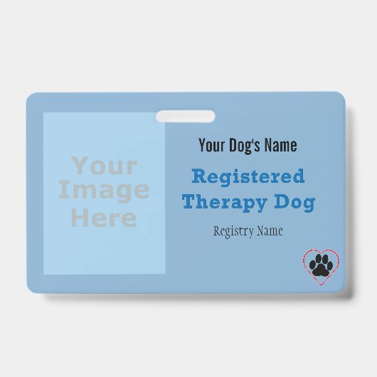 Therapyhond ID met logo Badge (Voorzijde)