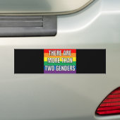 There Are More Than Two Genders Bumpersticker (Op auto)