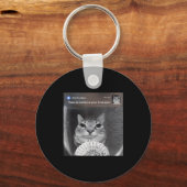 There Is Motion At Your Front Door Funny Cat Motio Sleutelhanger (Voorkant)