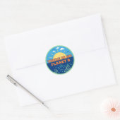 There is no Planet B, Climate Change Ronde Sticker (Envelop)