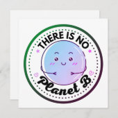 There is no planet B earth blue purple  (Voorkant / Achterkant)