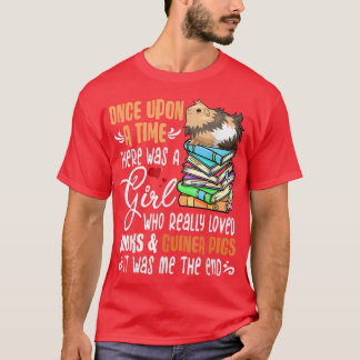 There Was A Girl Who Loved Books Guinea Pigs Book  T-shirt