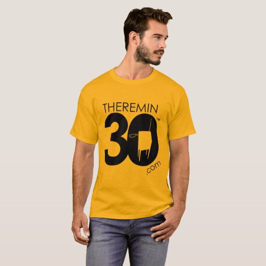 Theremine 30 logo (zwart) t-shirt (Voorkant volledig)