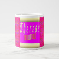 Theresa design choquant tasse de café rose et or