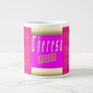 Theresa design choquant tasse de café rose et or