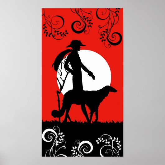 THERESA in het rood Poster (Voorkant)