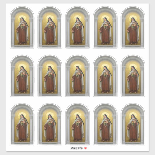 Therese van Lisieux, de Kleine Bloem Sticker (Vel)