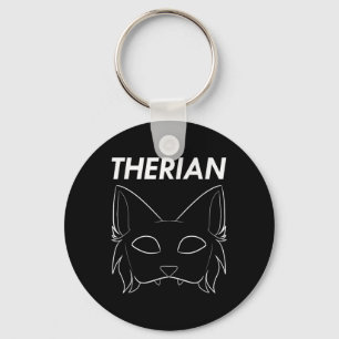 Therian Furry Animal Mask Wolf Cat Dog Sleutelhanger