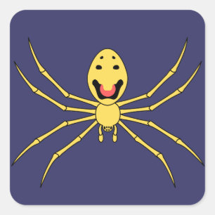Theridion grallator AKA Happy Face Spider Vierkante Sticker