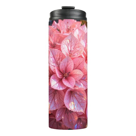 Thermal Bottle with Pink Flowers Thermosbeker (Voorkant)