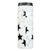 Thermal Tumbler Black & White Stars Thermosbeker (Achterkant)