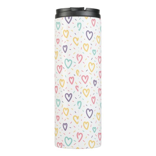 Thermal Tumbler Colorful Hearts Thermosbeker (Achterkant)