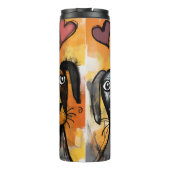 Thermal Tumbler Dog Puppy Red Hearts Thermosbeker (Achterkant)